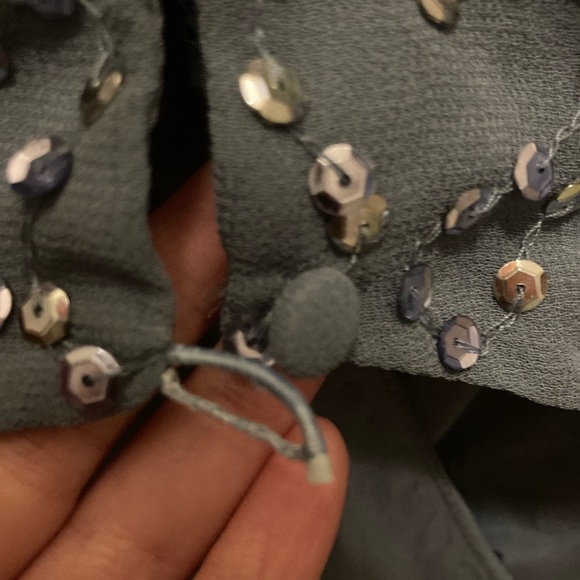 ASOS Light Blue Sequin Backless Gown Bridesmaid Formal Prom Dress Size 4 - Picture 9 of 9